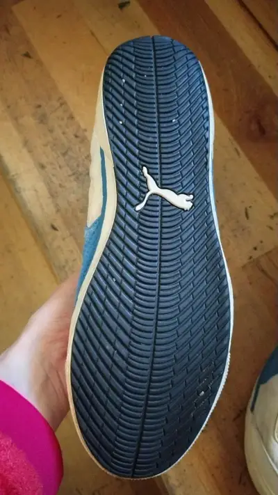 Zapatillas deportivas Puma blancas y azules - miniatura 4