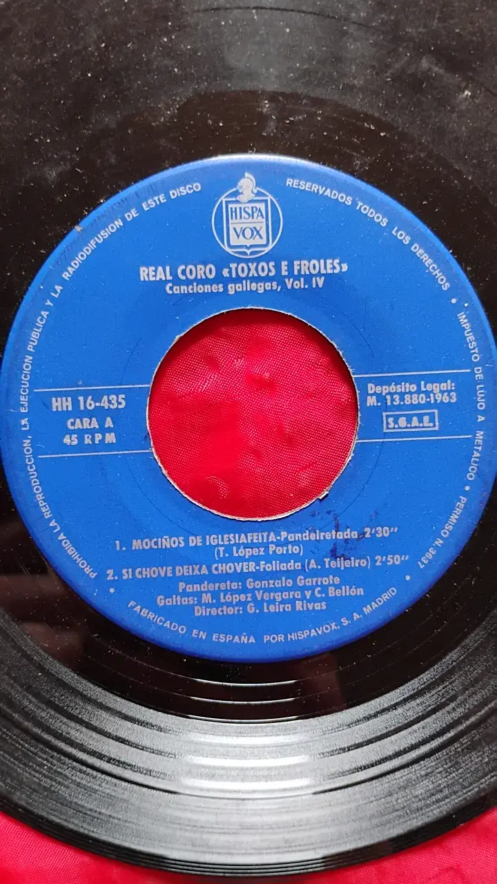 Vinilo Canciones Gallegas Vol. IV Real Coro Toxos - 4