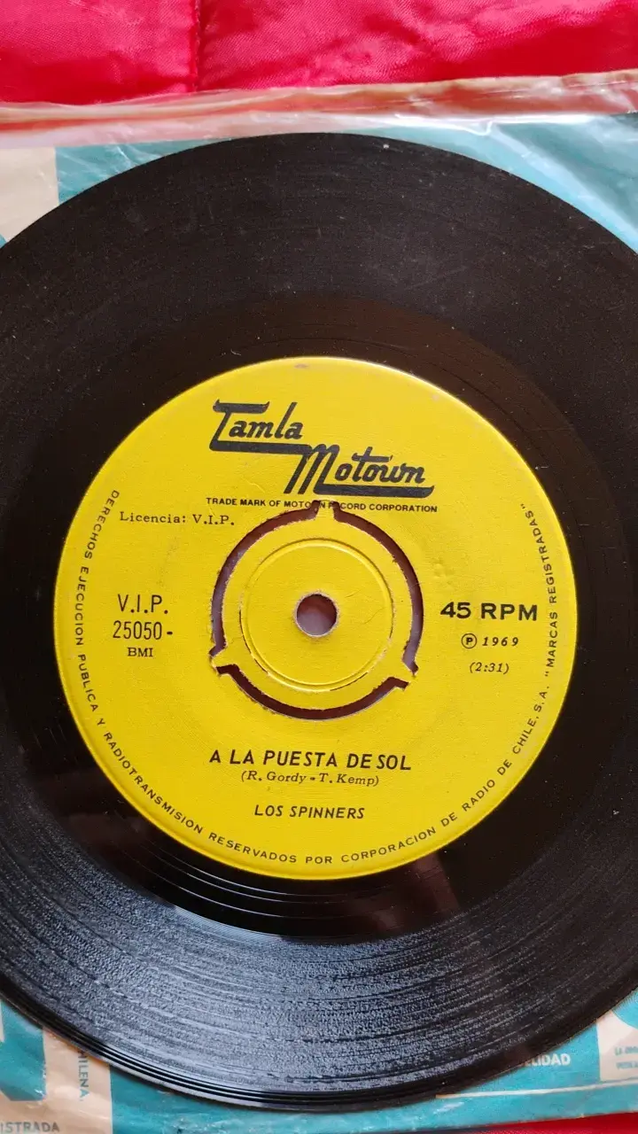 Vinilo 45 RPM Los Spinners A La Puesta De Sol - 3