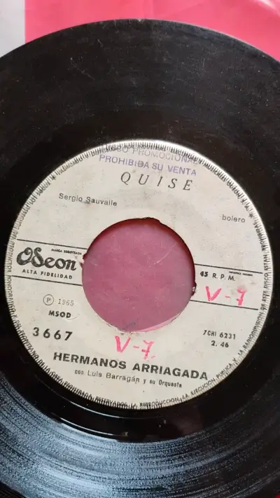 Disco vinilo 7'' Hermanos Arriagada Odeon 1965 - miniatura 4