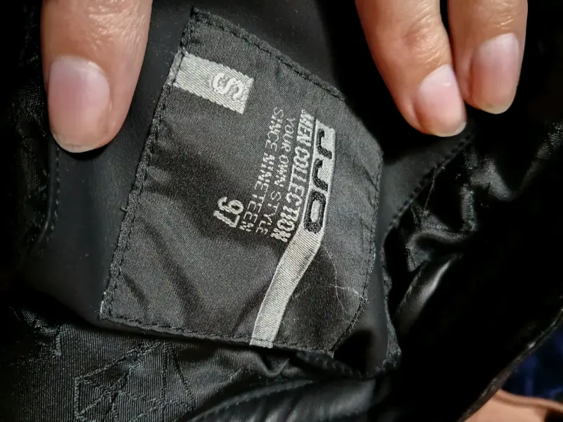 Chaqueta de cuero negra para hombre talla S - 3