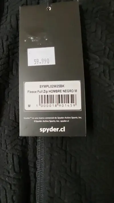Chaqueta polar negra Spyder para hombre - miniatura 2