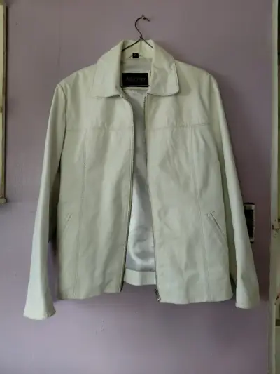 Chaqueta de cuero blanca Reza Duro - miniatura 2