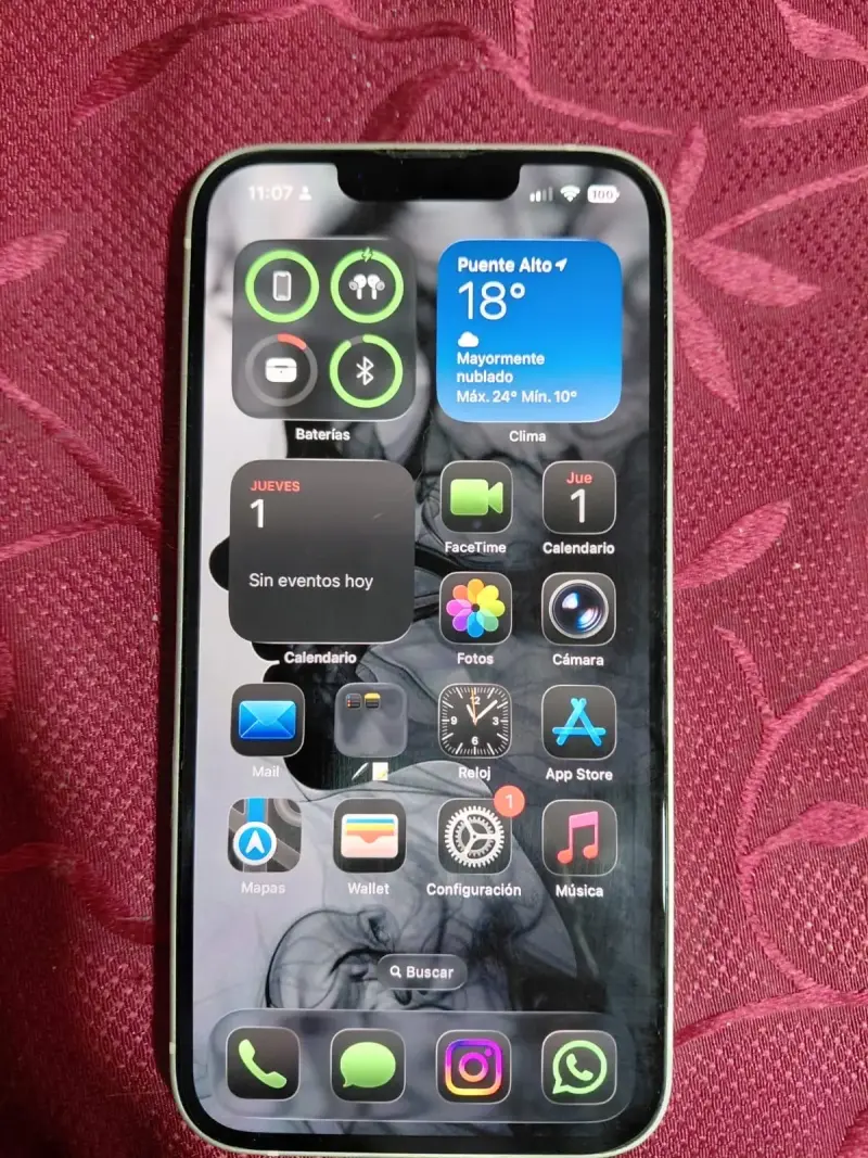 iPhone 13 128GB 80% Batería + Cable+6 carcasas - 1