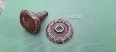 Perillon Antiguo 1900 Bronce Puerta Adorno Tirador - miniatura 1