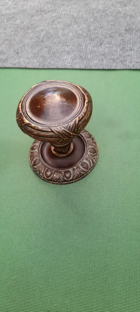Perillon Antiguo 1900 Bronce Puerta Adorno Tirador - 2