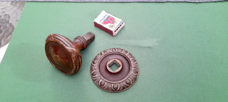 Perillon Antiguo 1900 Bronce Puerta Adorno Tirador - 4