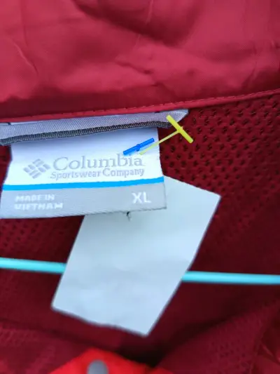 Chaqueta cortaviento Columbia roja para hombre - miniatura 2