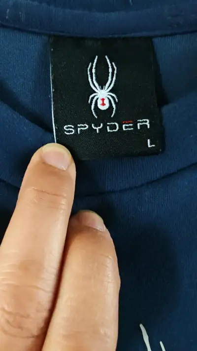 Polerón azul marino Spyder con logo bordado - miniatura 2