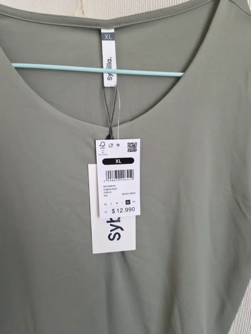 Blusa sin mangas verde oliva talla XL Sybilla - 3