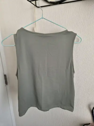 Blusa sin mangas verde oliva talla XL Sybilla - miniatura 4