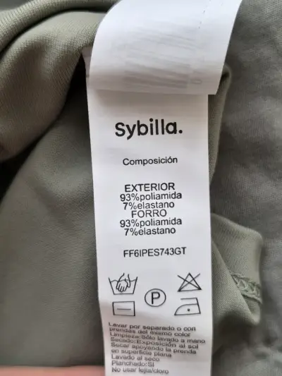 Blusa sin mangas verde oliva talla XL Sybilla - miniatura 5