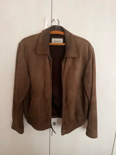 Chaqueta de cuero marrón Joseph & Feiss - miniatura 1
