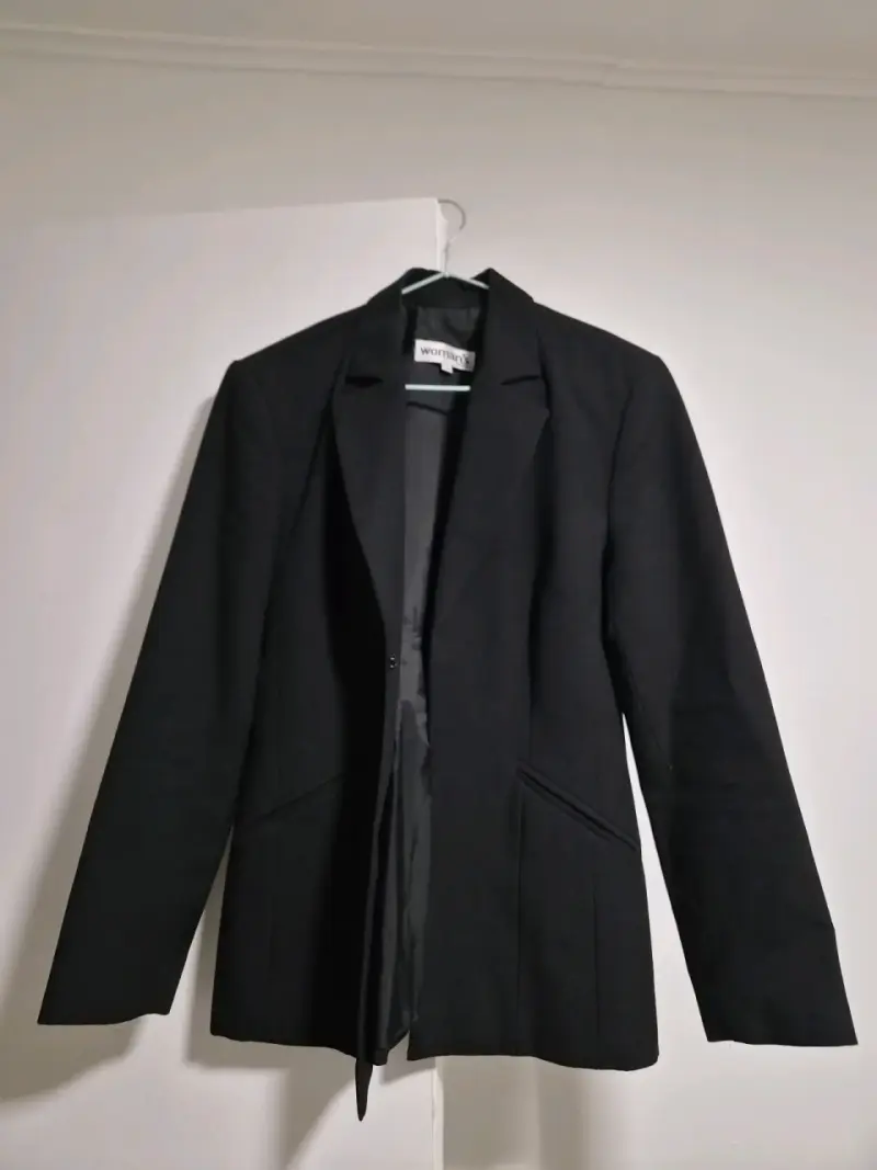 Blazer negro para mujer talla S-M - 1