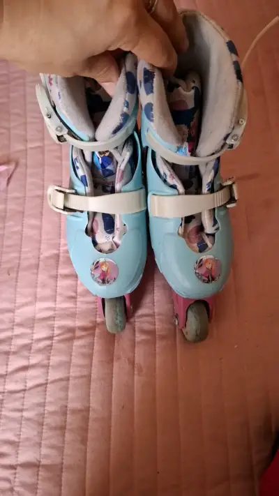 Patines en línea infantiles azul y rosa n°31-34- - miniatura 2