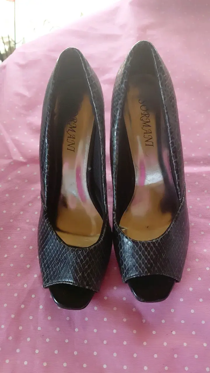 Zapatos de Tacón Peep Toe gris sormani