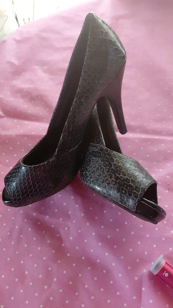 Zapatos de Tacón Peep Toe gris sormani - 2