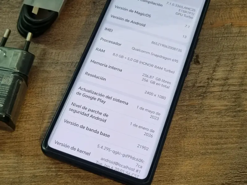 Lindo honor magic5 lite 5g 256gb 8gb ram - 6