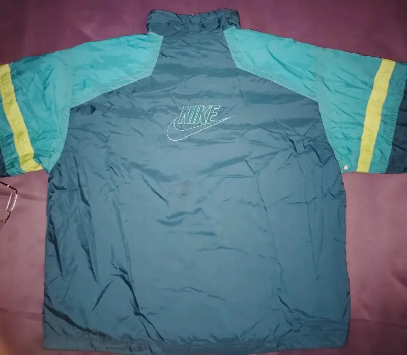 Cortavientos Nike vintage azul y verde para hombre - 2