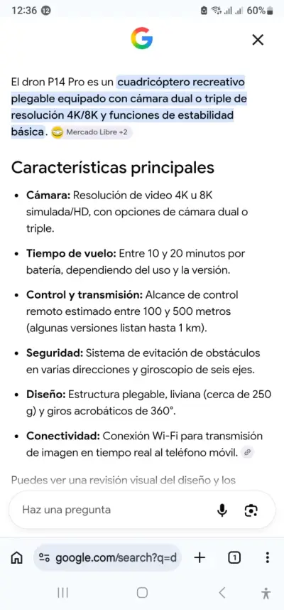 Dron P14 Pro con Cámara 4K y Estabilidad Básica - miniatura 3