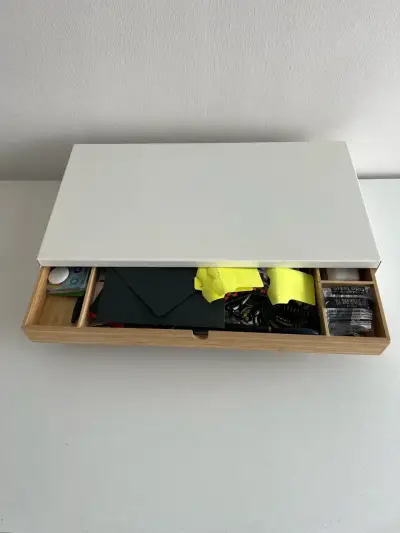 Elevadory Organizado de Monitor con Cajón de Bambú - miniatura 2