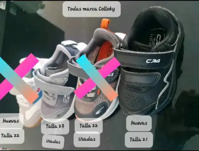 Zapatillas para niños nuevas y usadas. - miniatura 1