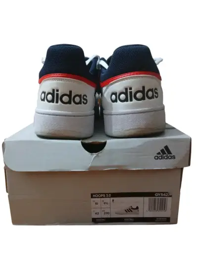 Zapatillas deportivas Adidas Hoops 3.0 blancas - miniatura 4
