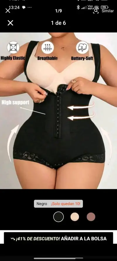 Faja moldeadora negra de alta elasticidad - miniatura 1