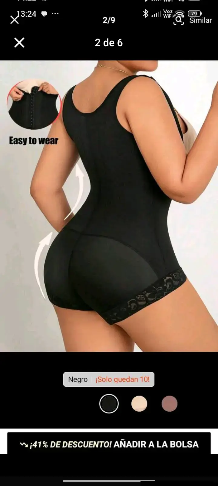 Faja moldeadora negra de alta elasticidad - 2