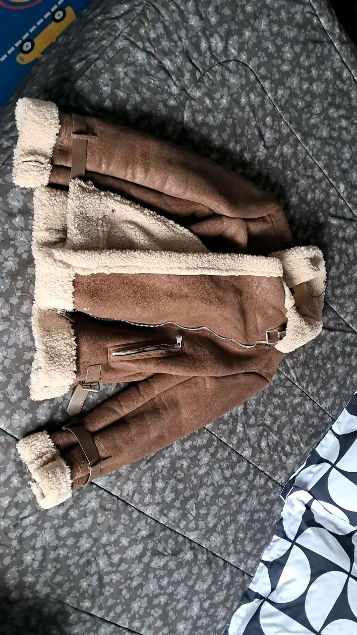 Chaqueta marrón con forro de lana - 6