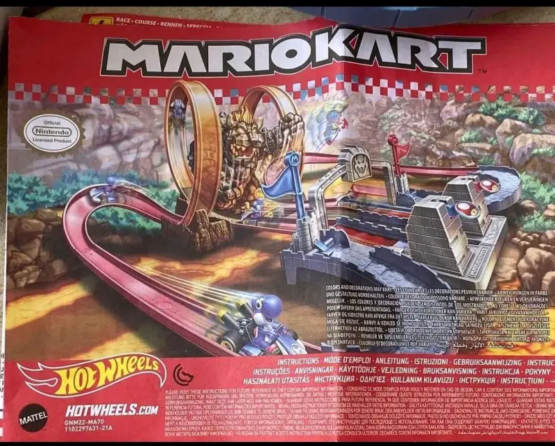 Pista de Carreras Hot Wheels Mario Kart con Looping - 2