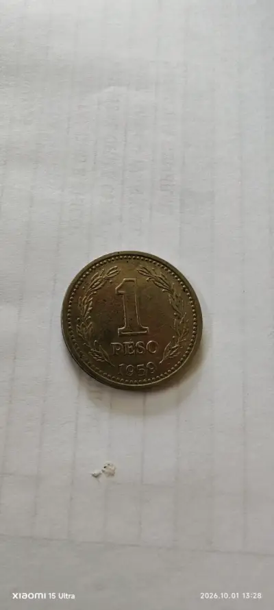 Moneda Argentina 1 Peso 1955 - miniatura 2