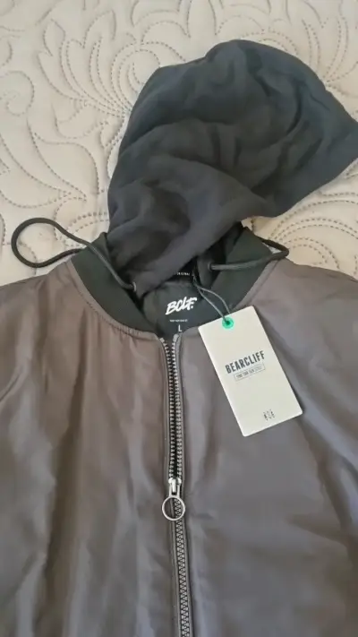 Chaqueta Bomber Hombre Bearcliff Gris con Capucha - miniatura 1