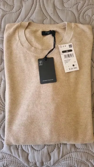 Suéter Beige de Hombre Basement XL NUEVO - miniatura 1