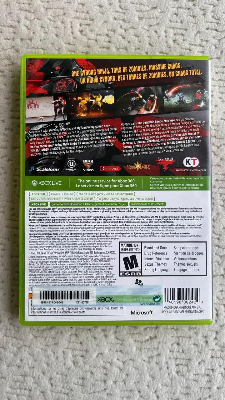 Juego Xbox 360 Yaiba Ninja Gaiden Z - 2