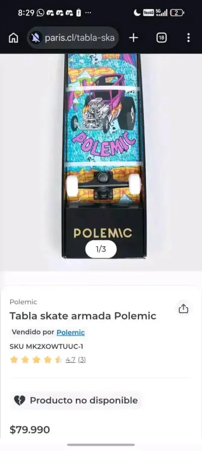 Tabla de skate Polemic - 1