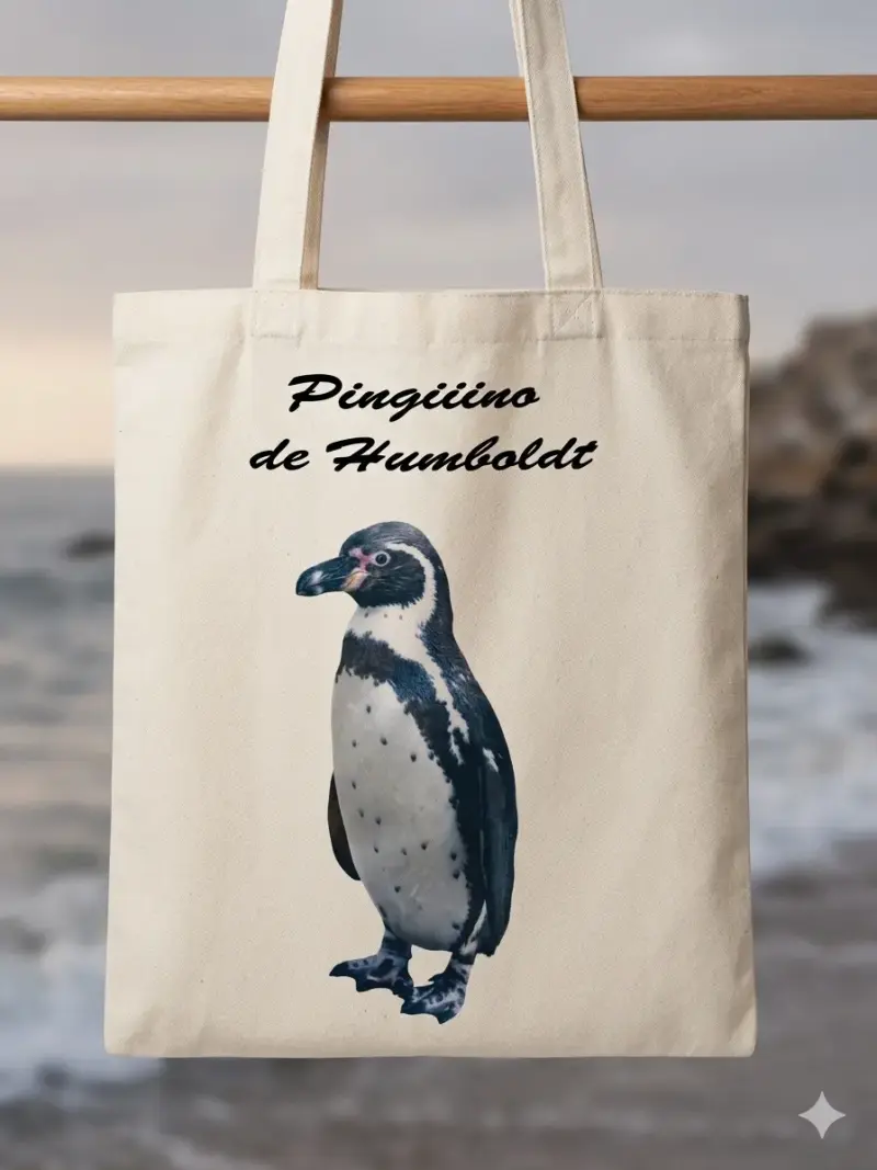 Bolsa de tela con diseño de pingüino - 1