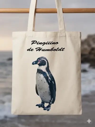 Bolsa de tela con diseño de pingüino - miniatura 1