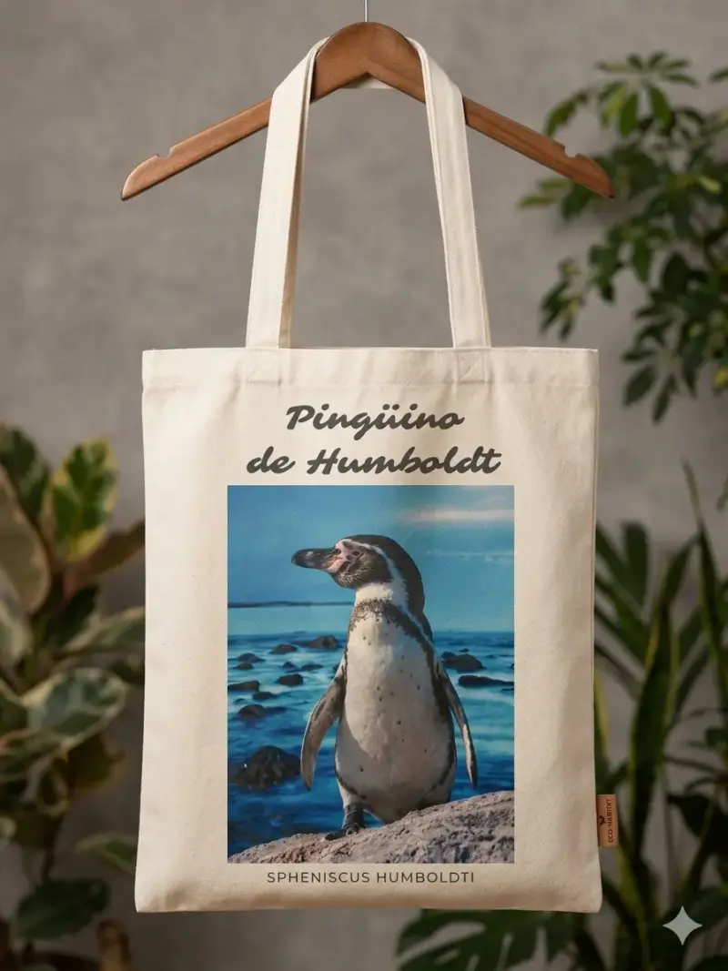 Bolsa de tela con diseño de pingüino - 2