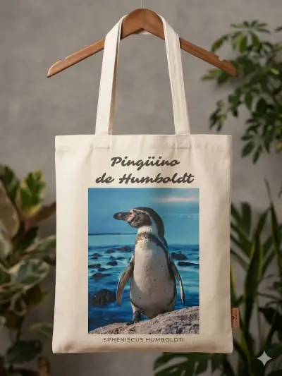 Bolsa de tela con diseño de pingüino - miniatura 2