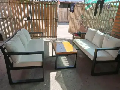 Juego de muebles de terraza moderno con cojines - miniatura 4