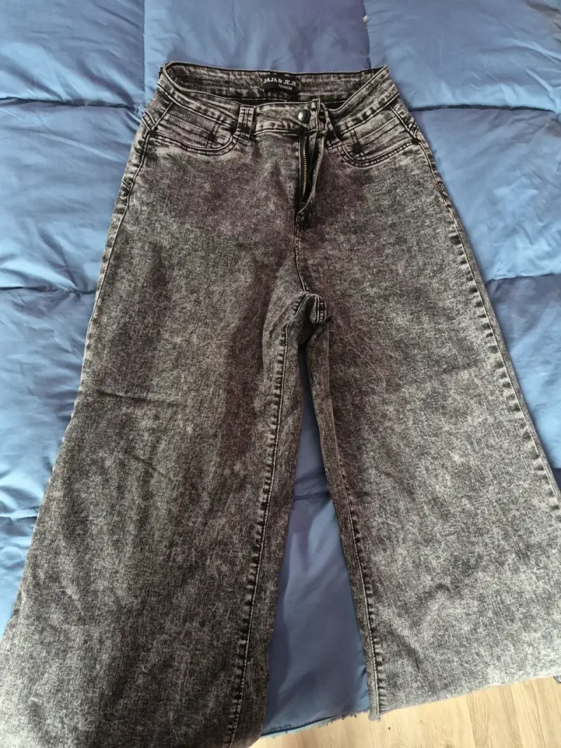 Jeans anchos gris oscuro Jaja & Jeje - 1