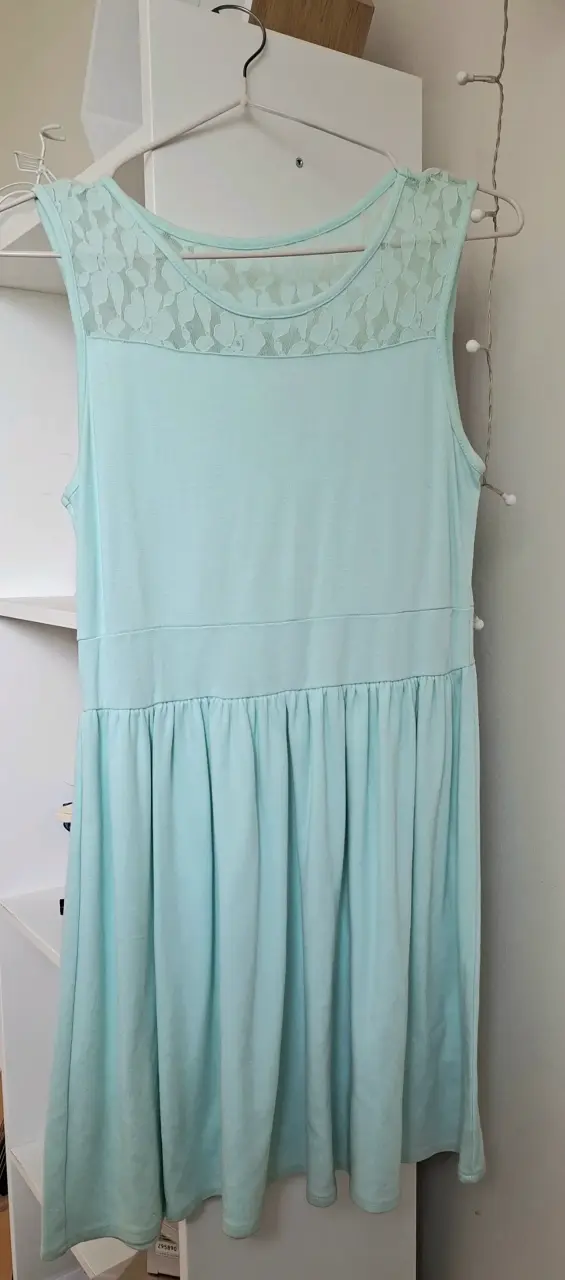 Vestido verde menta con encaje para niña Zara Kids - 1