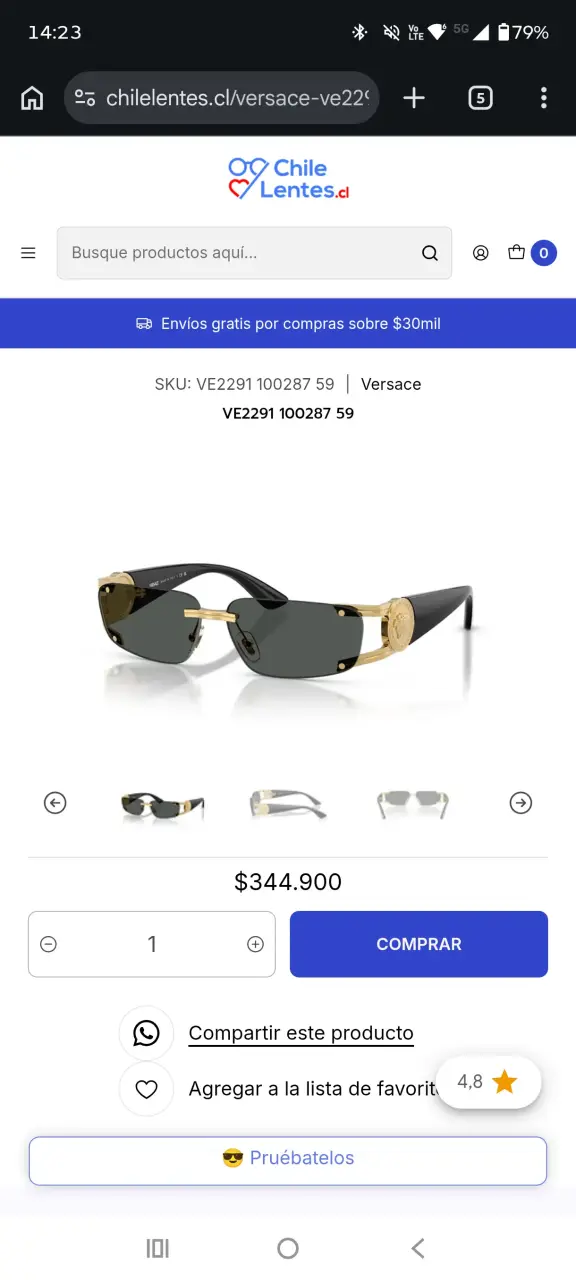 Gafas de sol Versace unisex originales - 4