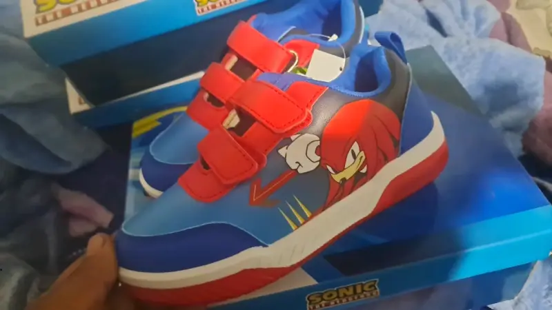 Zapatillas infantiles Sonic azul y rojo - 1