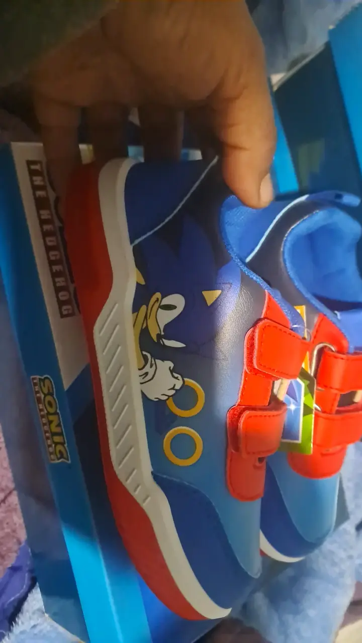 Zapatillas infantiles Sonic azul y rojo - 3