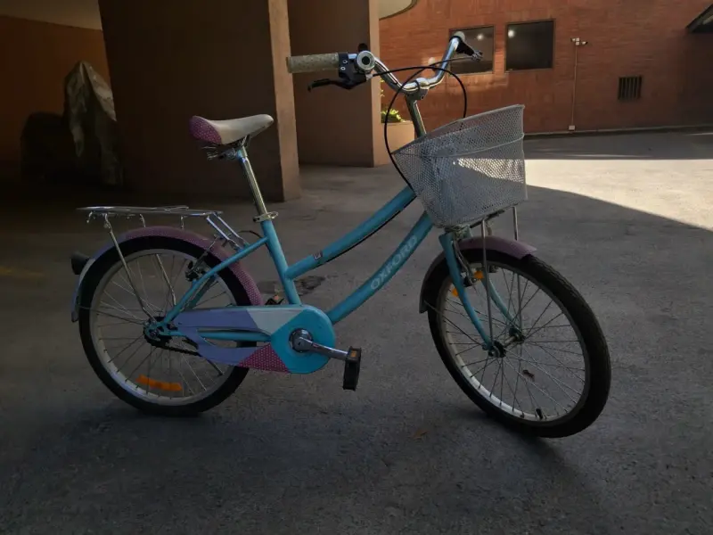 Bicicleta Oxford para niños color celeste con canasto - 1