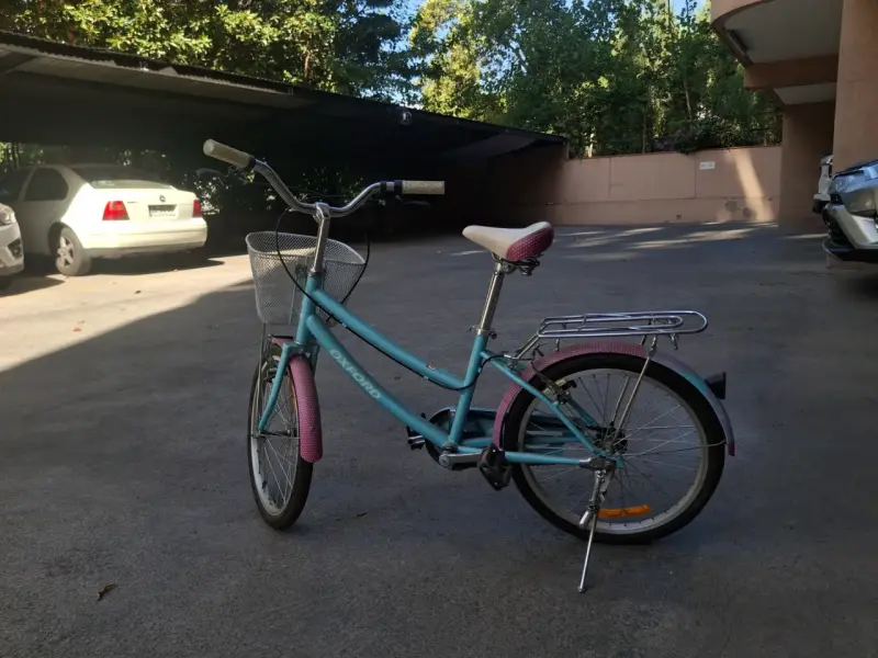 Bicicleta Oxford para niños color celeste con canasto - 2