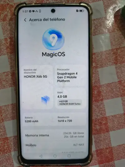 Smartphone Honor X6b 5G con 4GB RAM y 50MP - miniatura 1