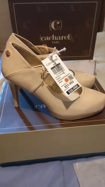 Zapatos de Tacón Beige Cacharel - miniatura 4